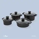 سرویس قابلمه 8 پارچه یونیک - مدل دیاموند - رنگ مشکی کد UN-8500 thumb 1