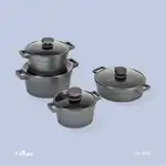 سرویس قابلمه 8 پارچه یونیک - مدل دیاموند - رنگ طوسی کد UN-8501 thumb 1