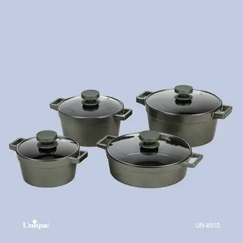 سرویس قابلمه 8 پارچه یونیک - مدل دیاموند - رنگ کیهانی کد UN-8510