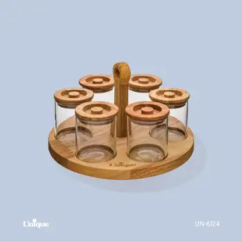 ست ادویه 6 عددی پایه گردان یونیک کد UN-6124