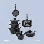 سرویس قابلمه 15 پارچه یونیک - مدل دیاموند - رنگ مشکی کد UN-8519 thumb 1