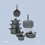 سرویس قابلمه 15 پارچه یونیک - مدل دیاموند - رنگ طوسی کد UN-8521 thumb 1