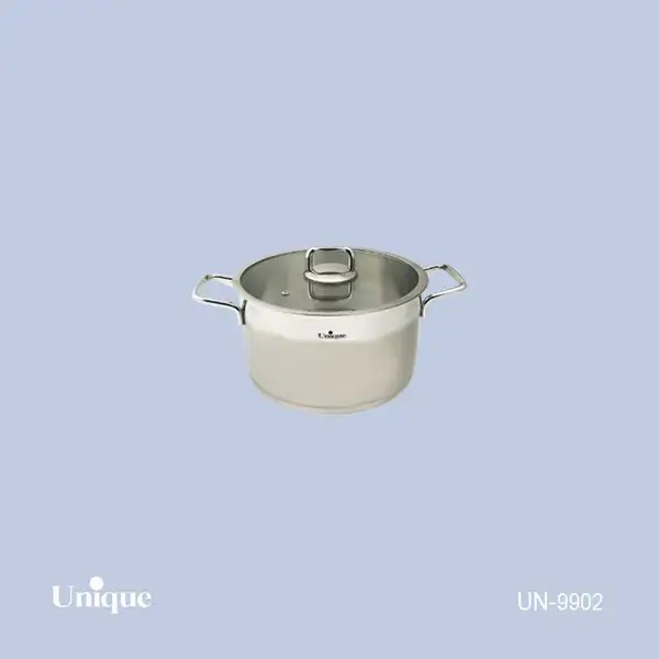 قابلمه استیل یونیک سایز 16 مدل فلت کد UN-9902