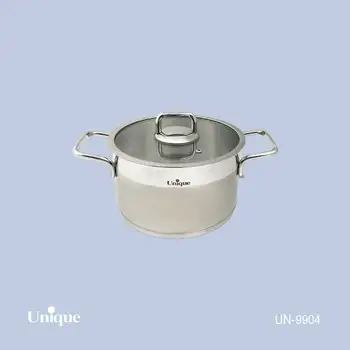 قابلمه استیل یونیک سایز 20 مدل فلت کد UN-9904