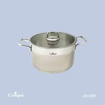 قابلمه استیل یونیک سایز 24 مدل فلت کد UN-9906