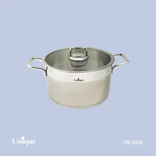 قابلمه استیل یونیک سایز 24 مدل فلت کد UN-9906
