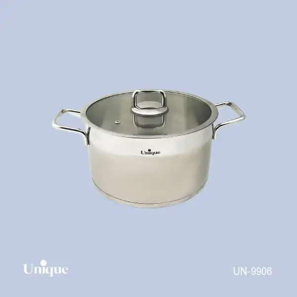قابلمه استیل یونیک سایز 24 مدل فلت کد UN-9906