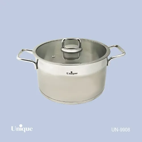 قابلمه استیل یونیک سایز 28 مدل فلت کد UN-9908