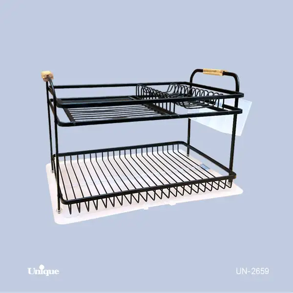 جاظرفی 2 طبقه آلومینیومی مشکی یونیک کد UN-2659