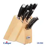 سرویس کارد و ساطور آشپزخانه یونیک کد UN-5560 (8 پارچه با پایه چوبی) (طرح شماره 1) thumb 1