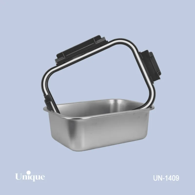 ظرف غذای 3 سایز استیل درب شیشه ای یونیک کد UN-1409 (خارجی با کیفیت عالی) gallery2