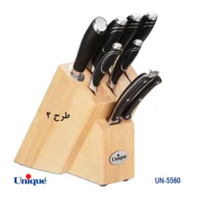 سرویس کارد و ساطور آشپزخانه یونیک کد UN-5560 (8 پارچه با پایه چوبی) gallery1