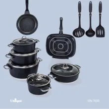 سرویس قابلمه 16 پارچه یونیک - مدل مونیخ - رنگ سرمه ای کد UN-7650 gallery0