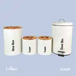 سرویس آشپزخانه 4 پارچه درب بامبو یونیک رنگ سفید کد UN-8028 thumb 1