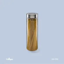 بانکه پیرکس درب استیل یونیک کد UN-1700 (درب پمپی وکیومی - ارتفاع 30cm -ماکارانی) gallery0