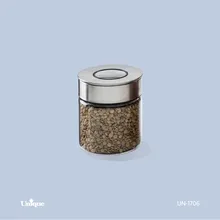 بانکه پیرکس درب استیل یونیک کد UN-1706 (درب پمپی وکیومی - ارتفاع 10cm - حبوبات) gallery0