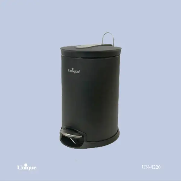 سطل زباله پدال دار مشکی 12 لیتر یونیک کد UN-4220