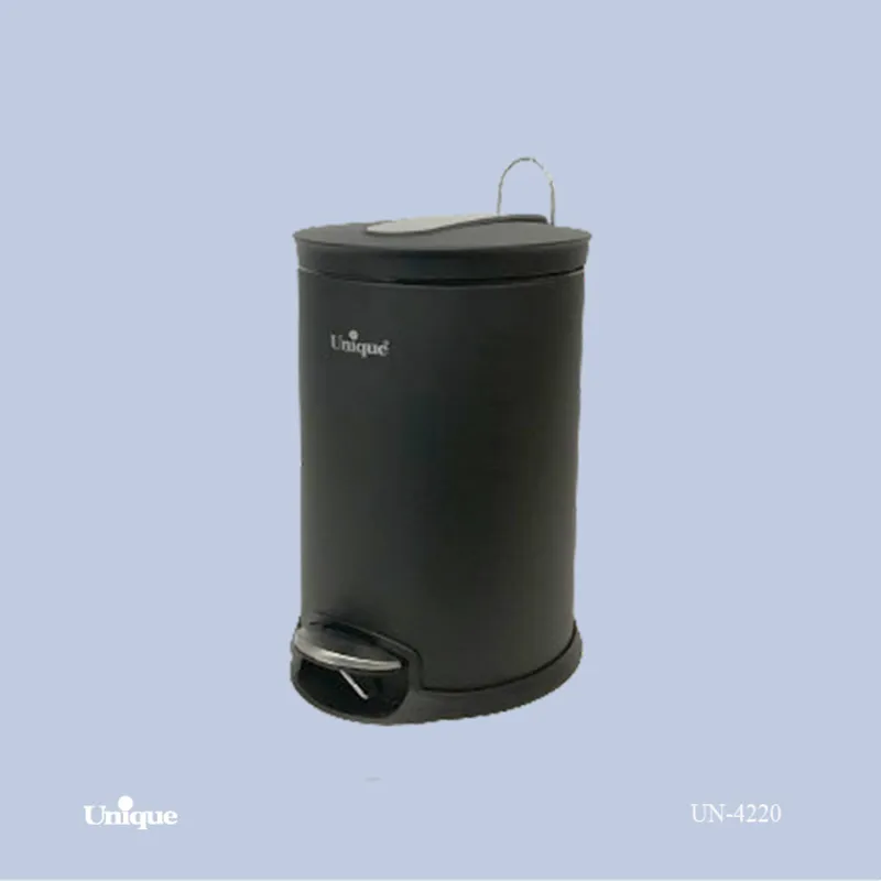 سطل زباله پدال دار مشکی 12 لیتر یونیک کد UN-4220 gallery0