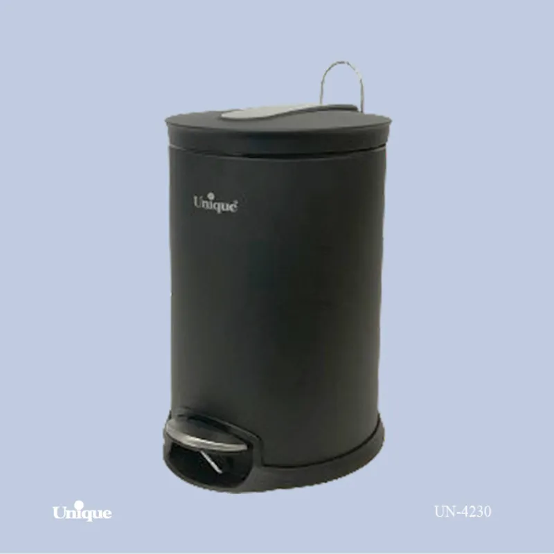سطل زباله پدال دار مشکی 16 لیتر یونیک کد UN-4230 gallery0