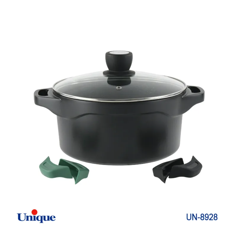 قابلمه یونیک مدل هلیوس سایز 28 کد UN-8928 (خارجی-بدنه آلومینیوم-داخل گرانیت)+دستگیره سیلیکونی هدیه gallery0