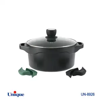 قابلمه یونیک مدل هلیوس سایز 24 کد UN-8926 (خارجی-بدنه آلومینیوم-داخل گرانیت)+دستگیره سیلیکونی هدیه