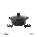 قابلمه یونیک مدل هلیوس سایز 20 کد UN-8924 (خارجی-بدنه آلومینیوم-داخل گرانیت)+دستگیره سیلیکونی هدیه thumb 1