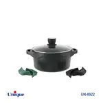 قابلمه یونیک مدل هلیوس سایز 16 کد UN-8922 (خارجی-بدنه آلومینیوم-داخل گرانیت)+دستگیره سیلیکونی هدیه thumb 1