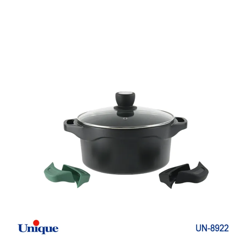قابلمه یونیک مدل هلیوس سایز 16 کد UN-8922 (خارجی-بدنه آلومینیوم-داخل گرانیت)+دستگیره سیلیکونی هدیه gallery0