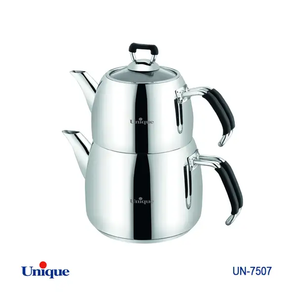 کتری قوری استیل یونیک کد UN-7507 ( ساخت ترکیه - 2.1 لیتری - لوله ای)