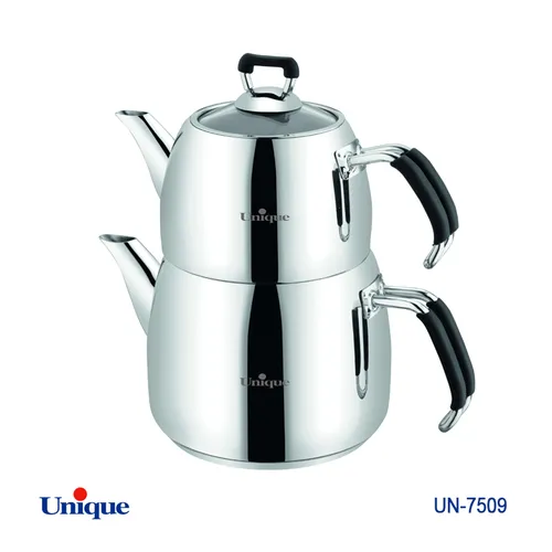 کتری قوری استیل یونیک کد UN-7509 ( ساخت ترکیه - 2.5 لیتری - لوله ای)