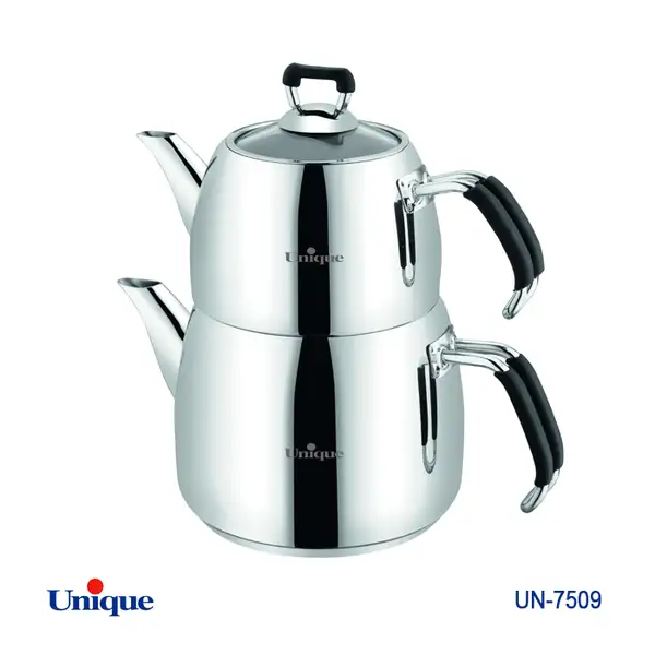 کتری قوری استیل یونیک کد UN-7509 ( ساخت ترکیه - 2.5 لیتری - لوله ای)