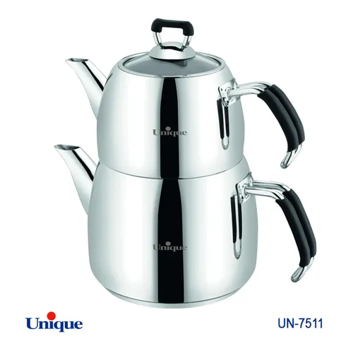 کتری قوری استیل یونیک کد UN-7511 ( ساخت ترکیه - 3 لیتری - لوله ای)