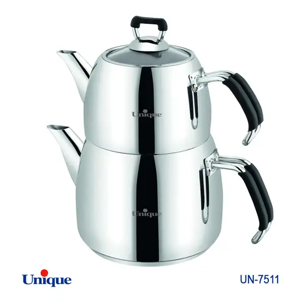 کتری قوری استیل یونیک کد UN-7511 (  ساخت ترکیه  - 3 لیتری - لوله ای)