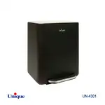 سطل زباله چهارگوش 20 لیتر یونیک با آرام بند - رنگ مشکی - کد UN-4301 thumb 1