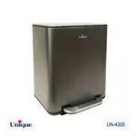 سطل زباله چهارگوش 20 لیتر یونیک با آرام بند - رنگ نوک مدادی کد UN-4305 thumb 1