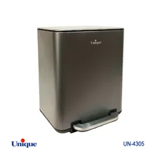 سطل زباله چهارگوش 20 لیتر یونیک با آرام بند - رنگ نوک مدادی کد UN-4305 gallery0